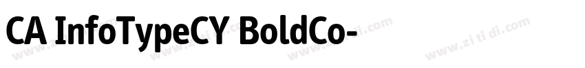 CA InfoTypeCY BoldCo字体转换